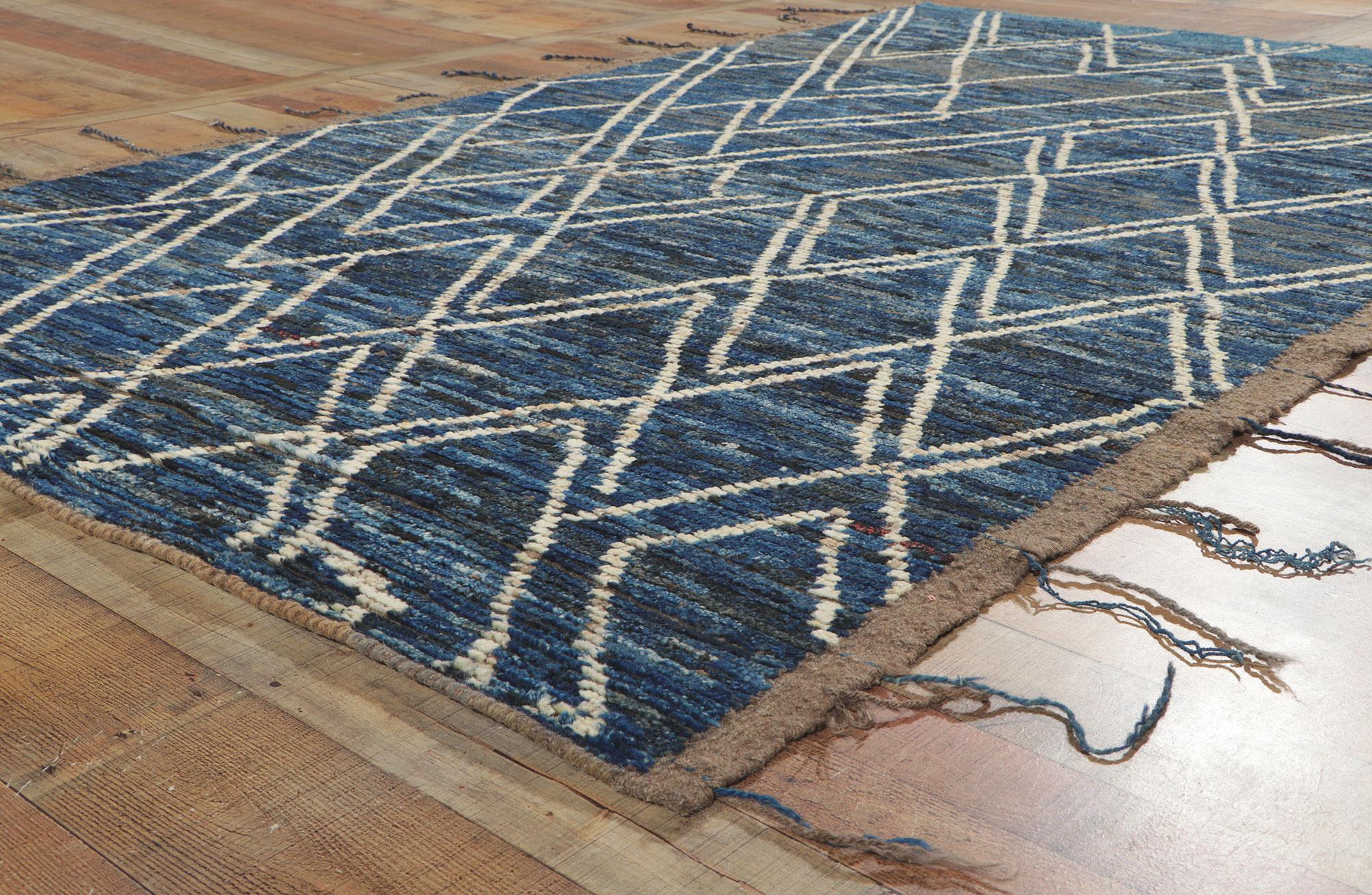 Modern Moroccan Area Rug, Contemporary Elegance Meets Tribal Allure For Sale 3