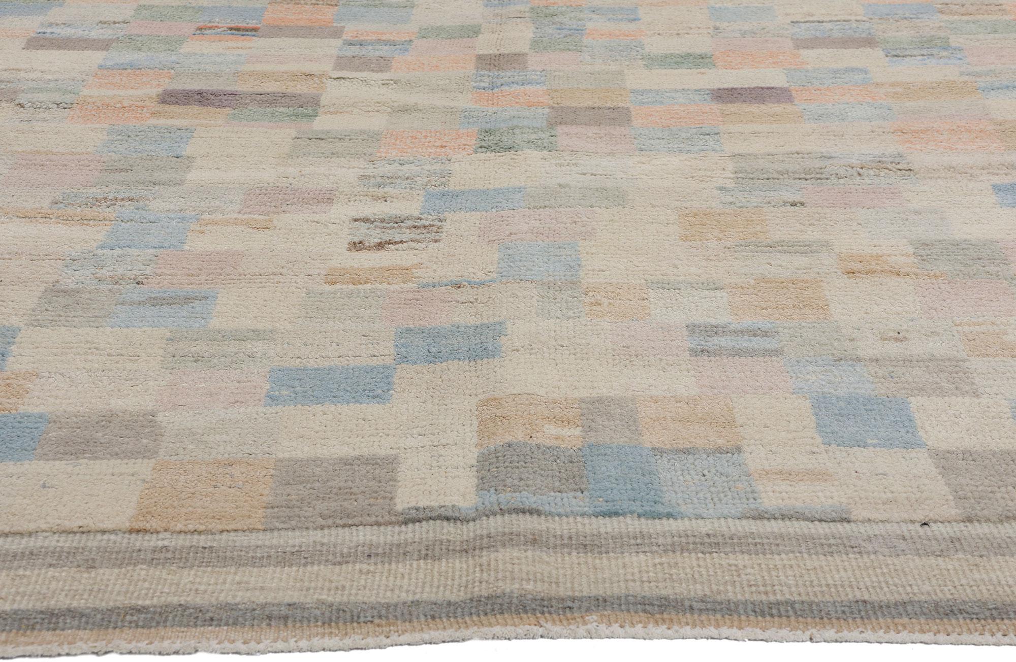 Hand-Knotted Modern Moroccan Bauhaus Area Rug For Sale