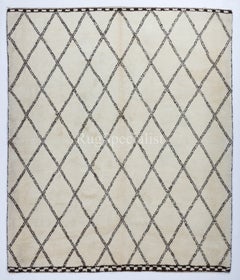 Alfombra moderna marroquí Beni Ourain, 100% lana sin teñir, opciones personalizadas disponibles