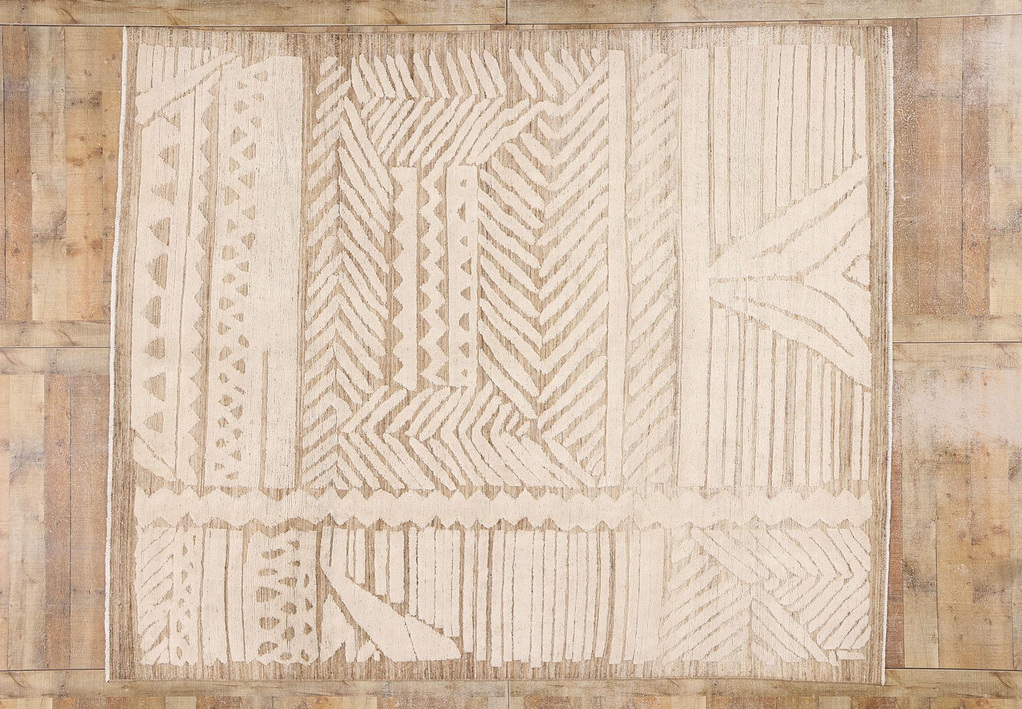 The Moderns Brutalist Rug, Cultural Artistry Meets Simplistic Brutalism (tapis marocain moderne brutal) en vente 1