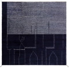 Alfombra marroquí moderna de lana anudada a mano "Building Blocks" de Doris Leslie Blau