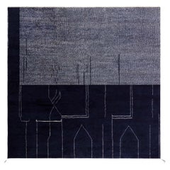 Tappeto moderno marocchino in lana annodato a mano "Building Blocks" di Doris Leslie Blau