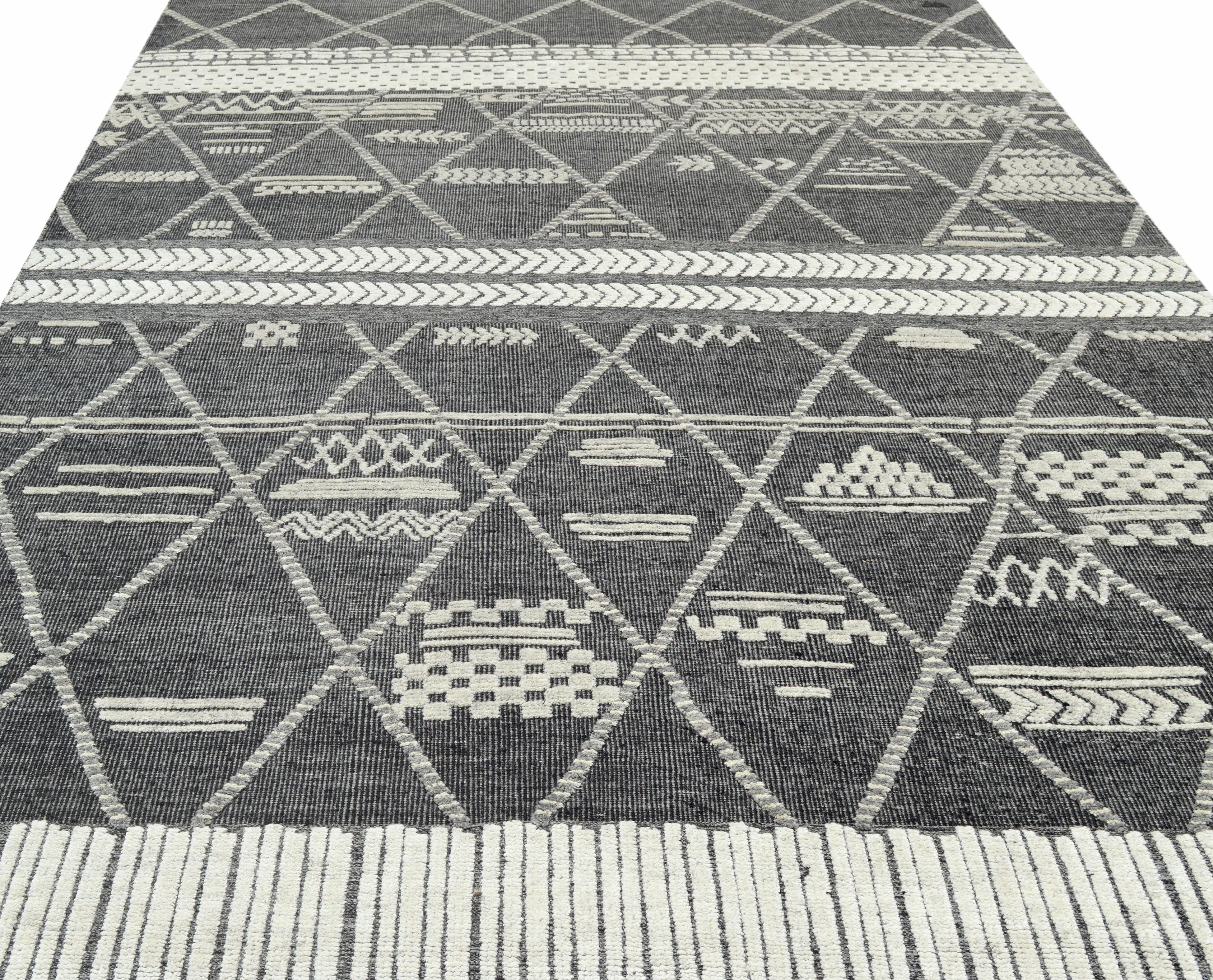 Indian Modern Moroccan Contemporary Rug For Sale