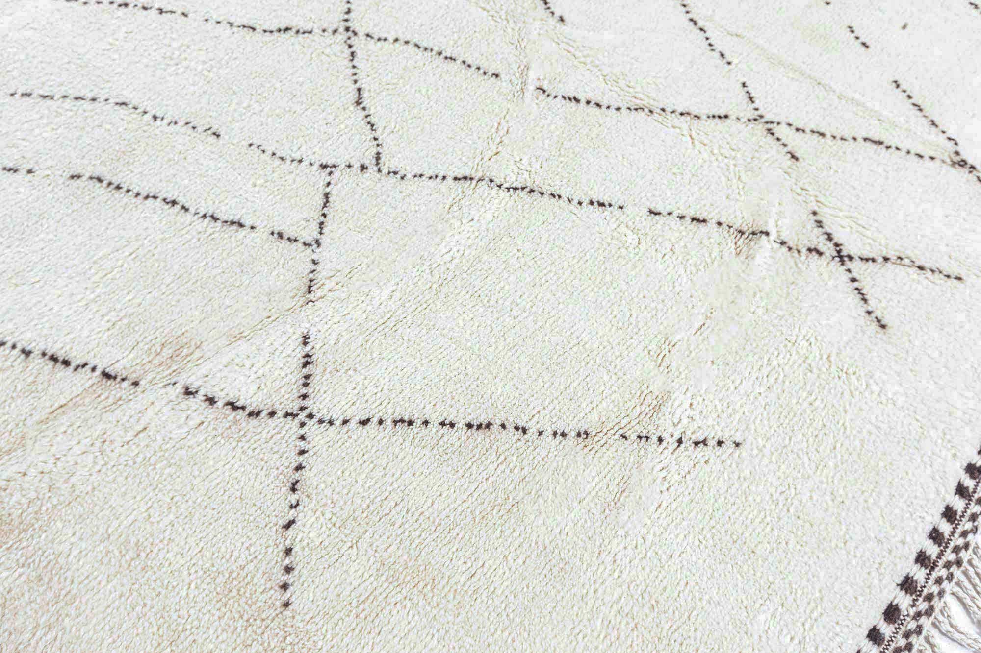 Modern Moroccan Diamond Hand-Knotted Wool Rug by Doris Leslie Blau In New Condition For Sale In New York, NY