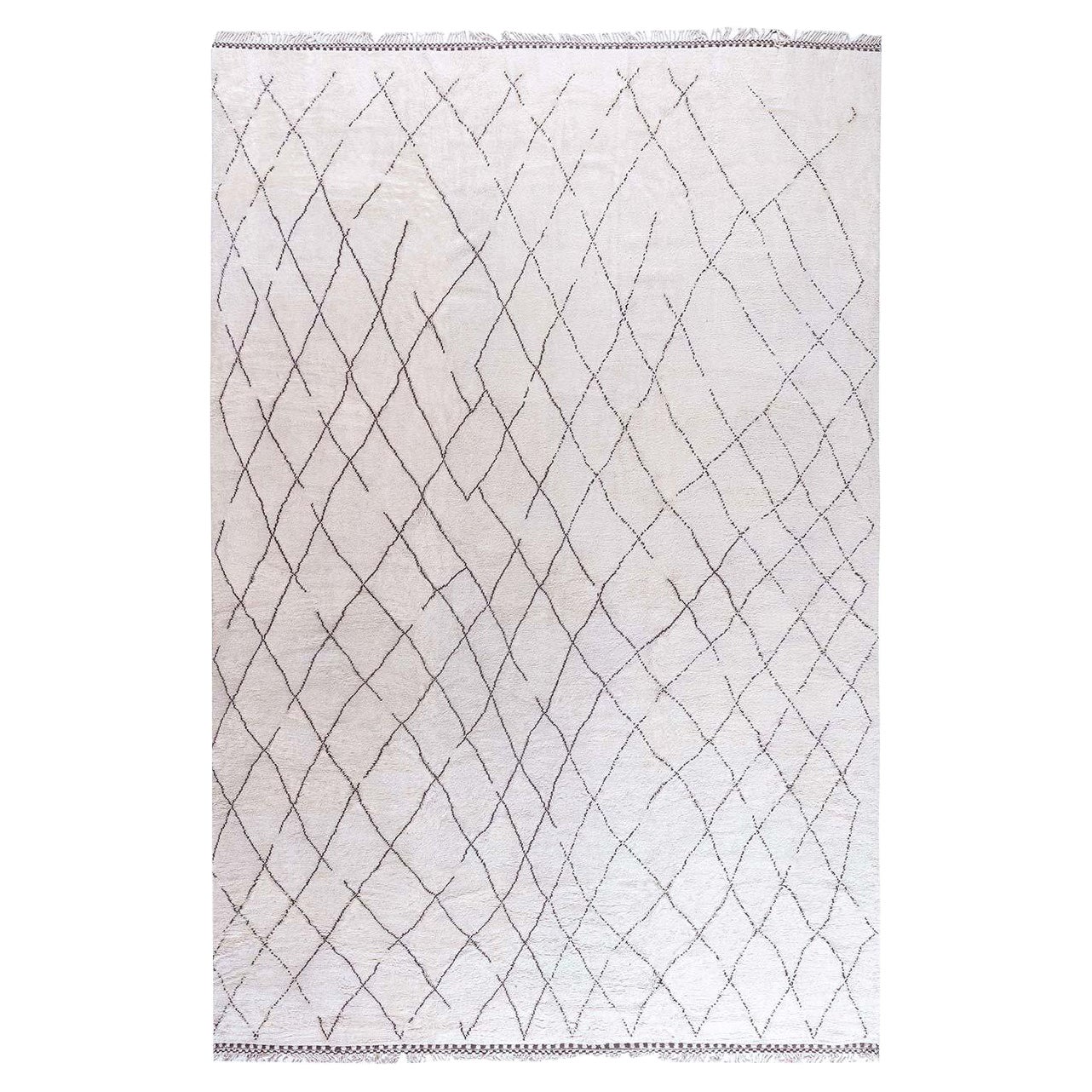 Modern Moroccan Diamond Hand-Knotted Wool Rug by Doris Leslie Blau For Sale