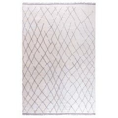Modern Moroccan Diamond Hand-Knotted Wool Rug by Doris Leslie Blau