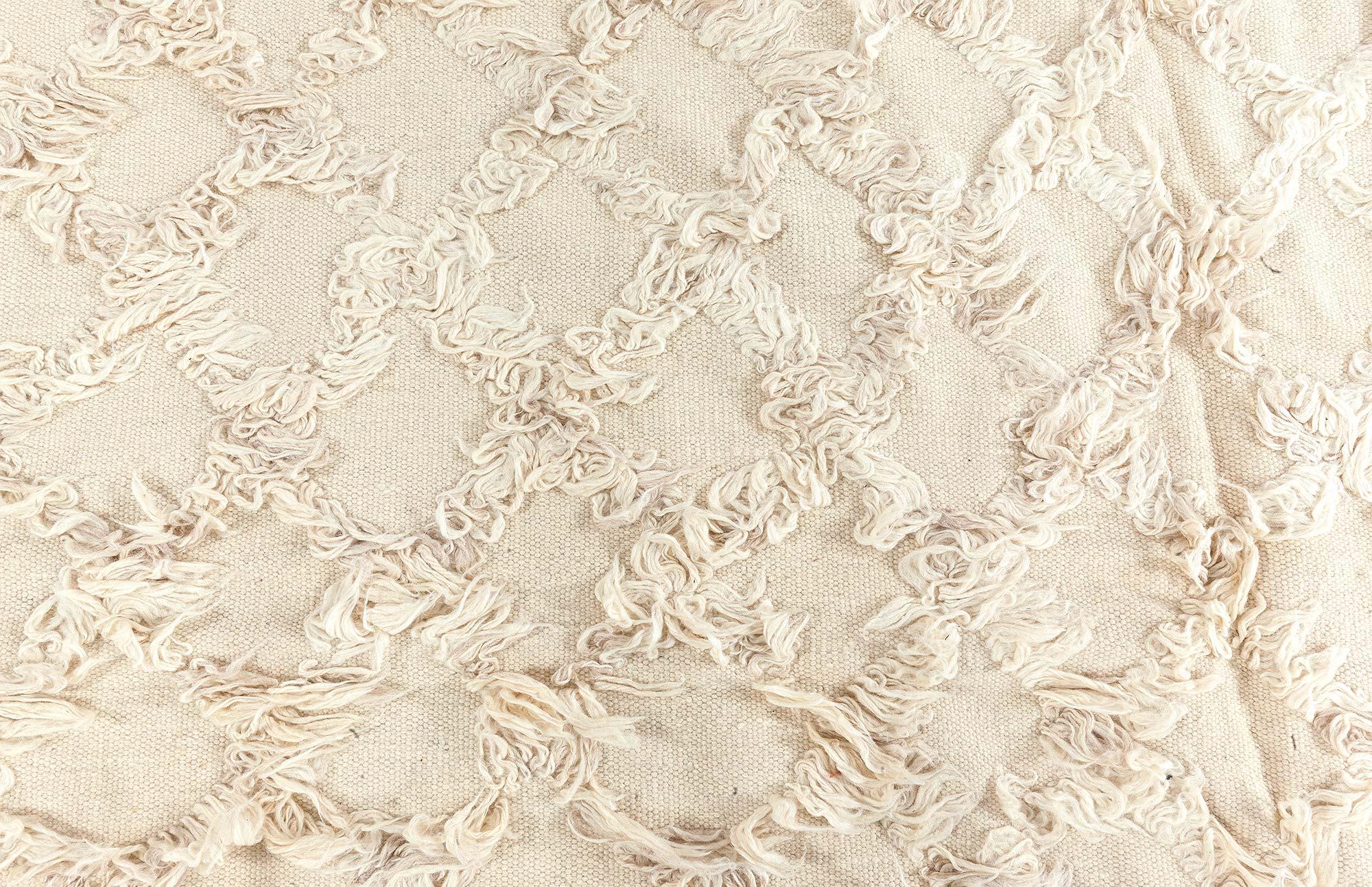 Tulu Tapis marocain moderne en laine tissée à plat à motifs de diamants par Doris Leslie Blau en vente