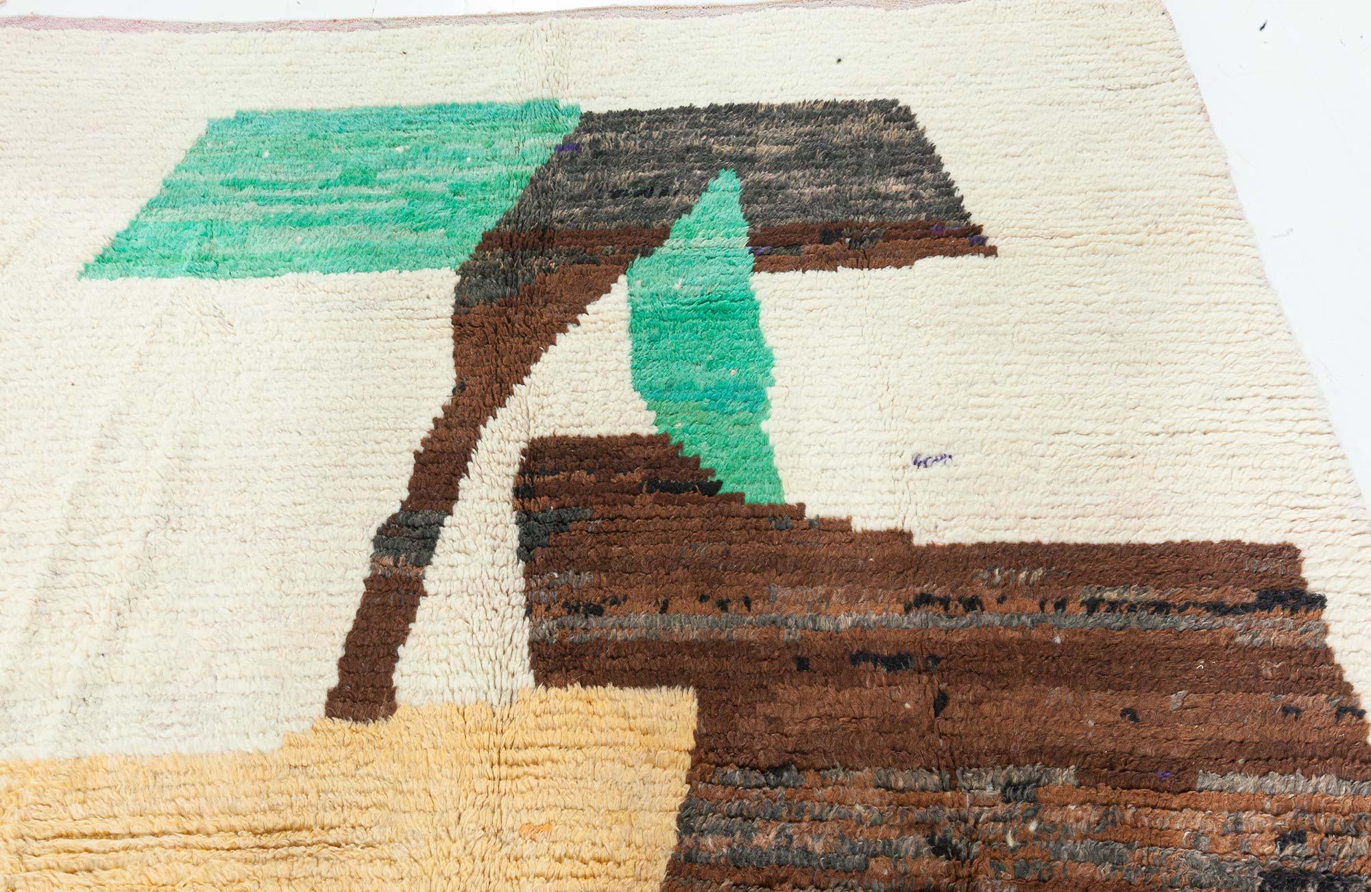 Modern Moroccan Hand-Knotted Wool Rug by Doris Leslie Blau
Size: 7'0