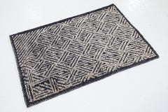 Modern Moroccan Handmade Custom Blue Wool Rug By Apadana