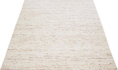Modern Moroccan Handmade Wool Rug In Beige Natural Color by Apadana