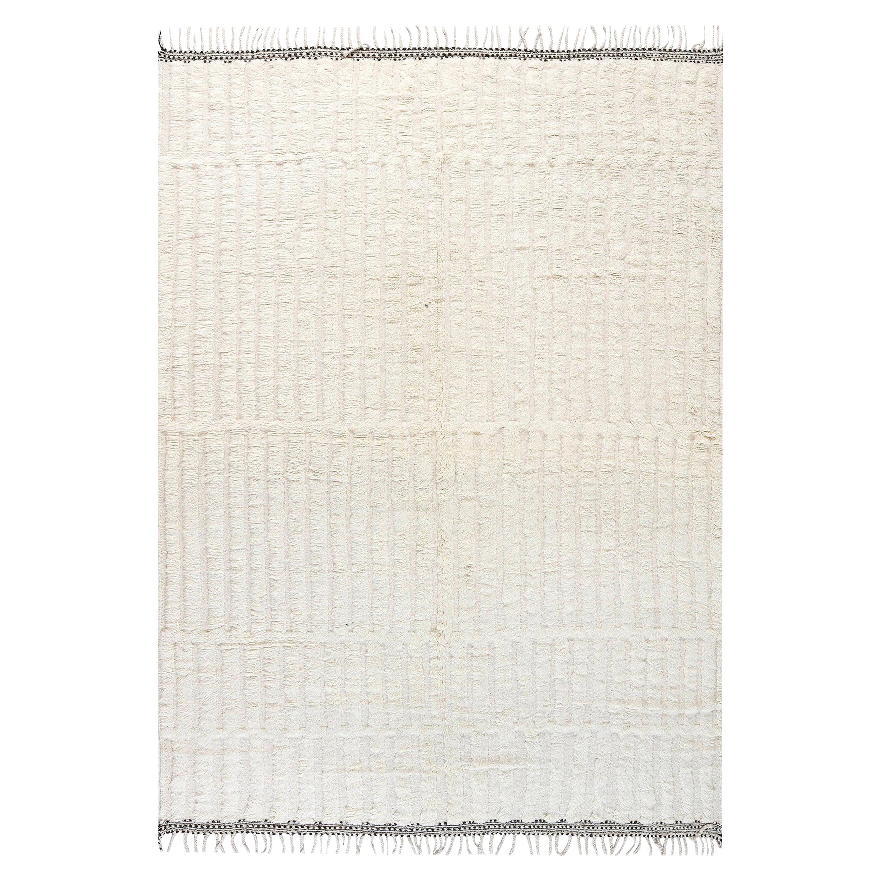 Alfombra marroquí moderna de lana alta y baja de Doris Leslie Blau en venta