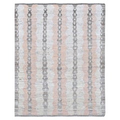 Modern Moroccan Inspired Geometric Patterend Wool Rug 10'6''x13'2''
