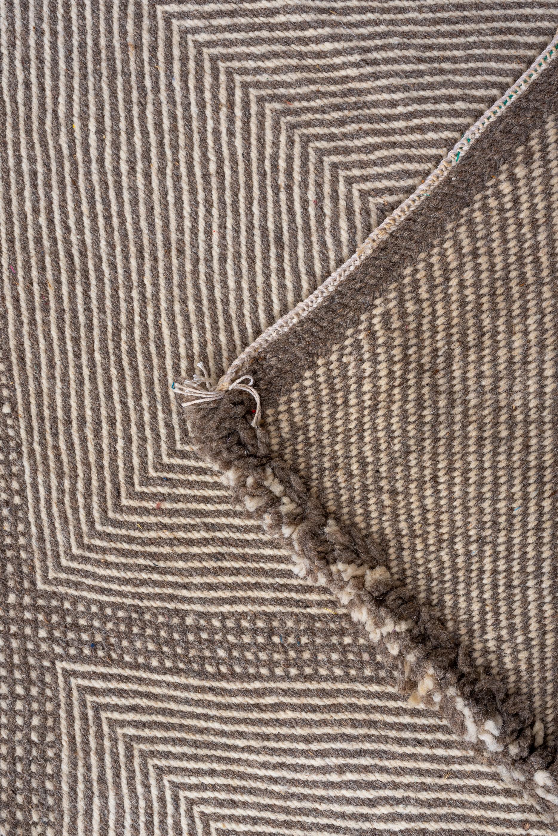 Wool Modern Moroccan Kilim Design Rug For Sale