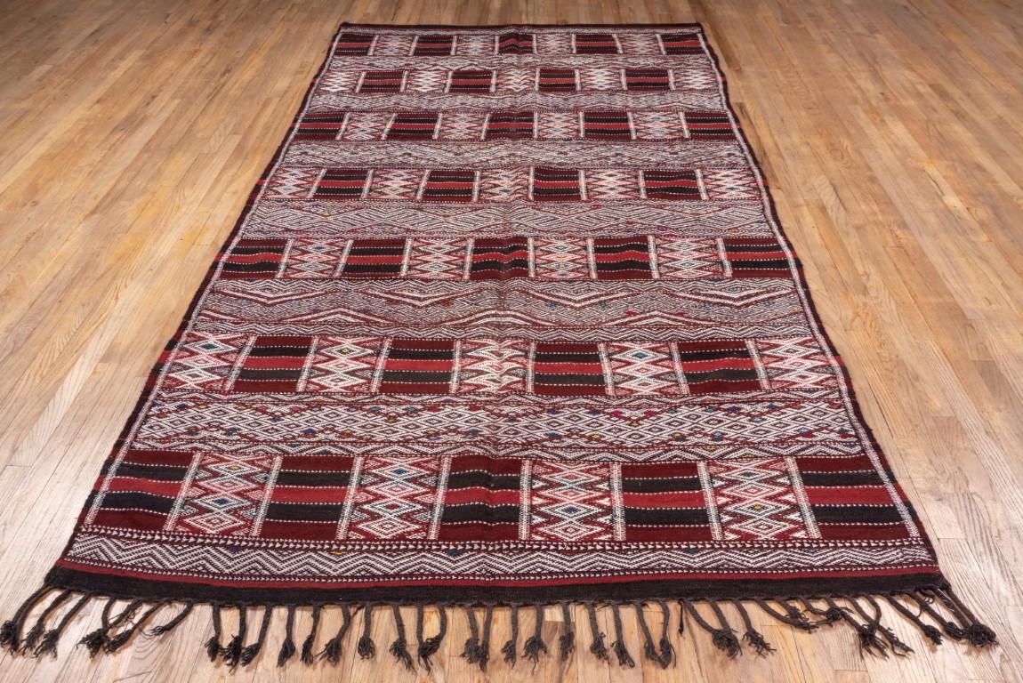 Hand-Knotted Modern Moroccan Kilim