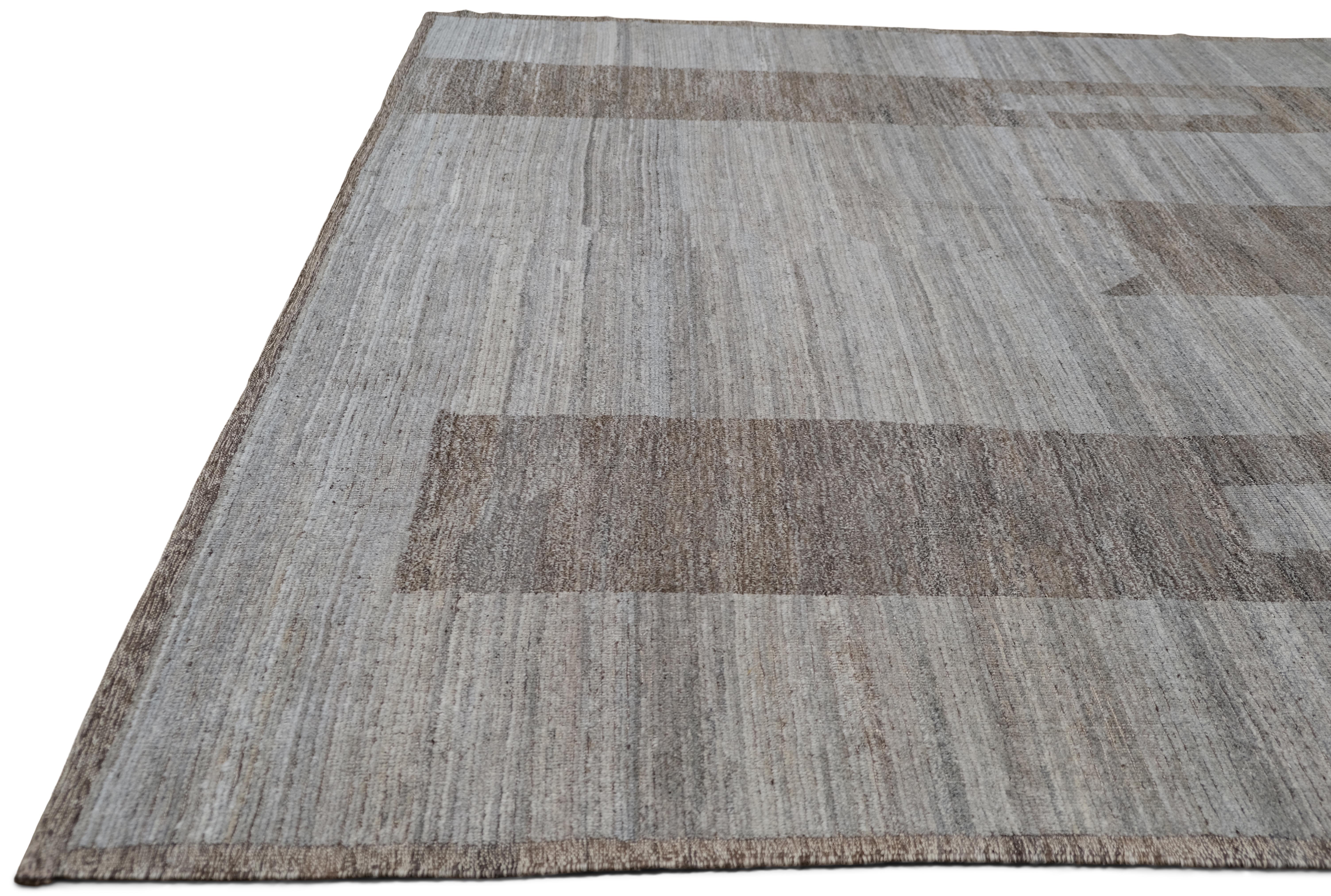 Alfombra moderna de lana de pelo bajo de inspiración marroquí 10'x14'1'' en Nuevo estado para la venta en Torrance, CA