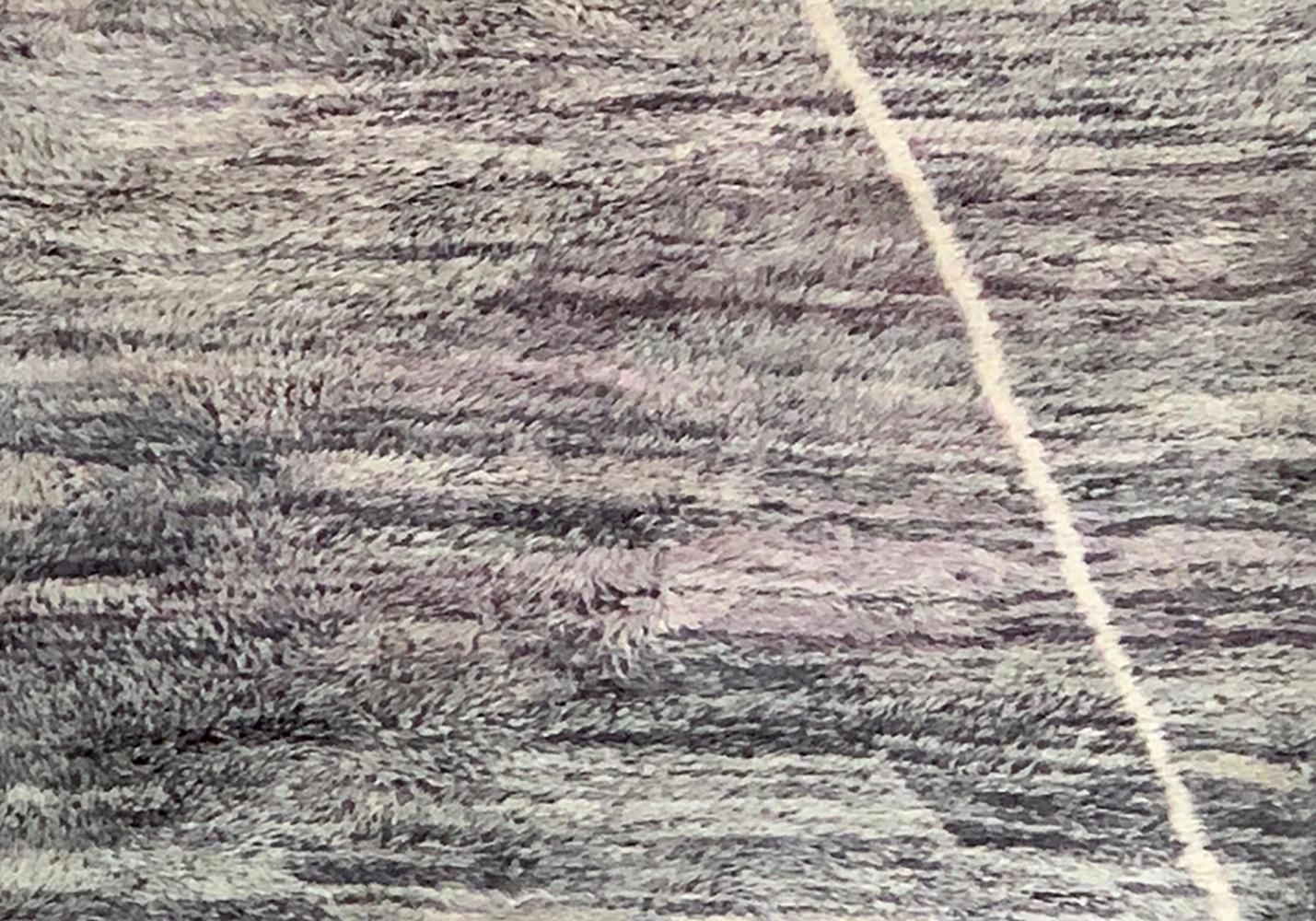 Lana Tappeto moderno marocchino Mid Century Deco Grigio Avorio Lavanda di Silk Road Rug Inc. in vendita