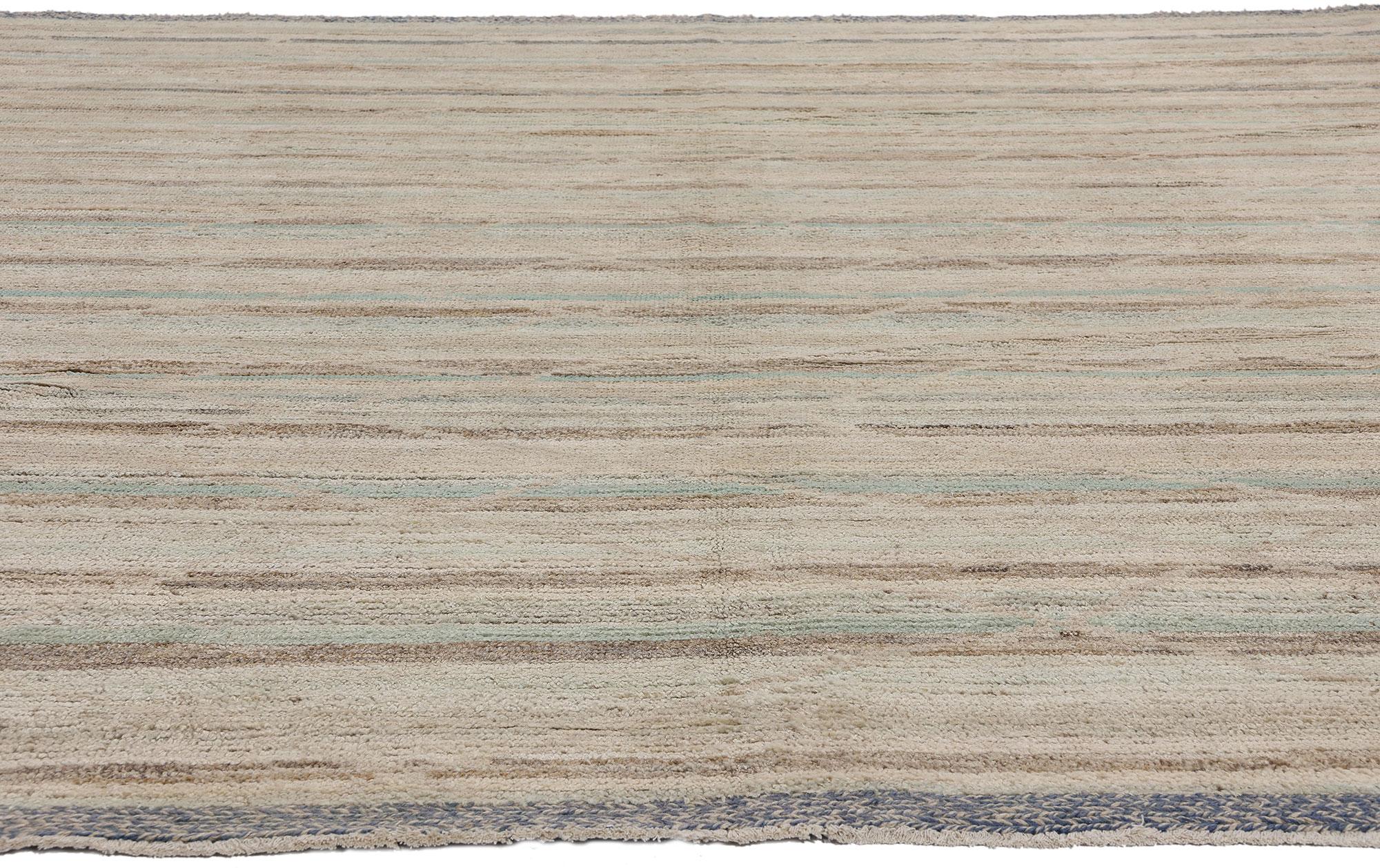 Hand-Knotted Modern Moroccan Rug, Boho Chic Meets Contemporary Elegance For Sale