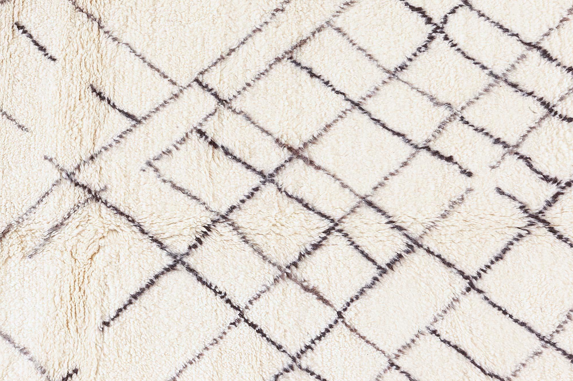 Tribal Modern Moroccan Hand-Knotted Wool Rug by Doris Leslie Blau For Sale