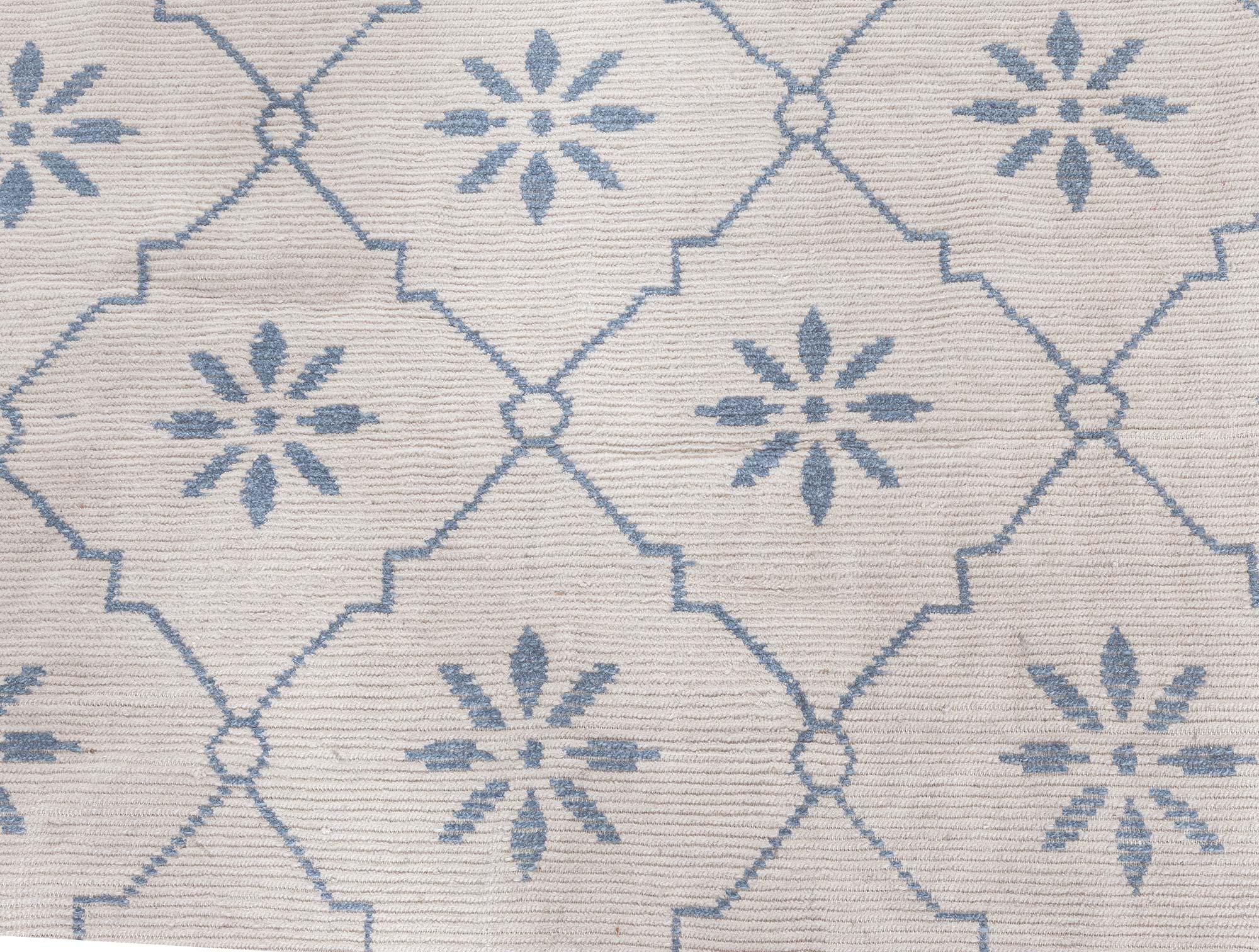 Contemporary Modern Moroccan Hand-Knotted Wool Rug by Doris Leslie Blau For Sale