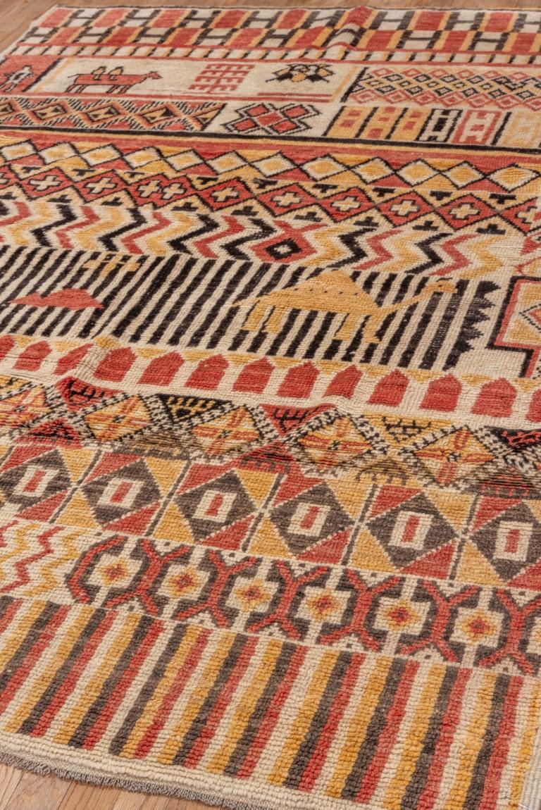 Hand-Knotted Modern Moroccan Rug For Sale