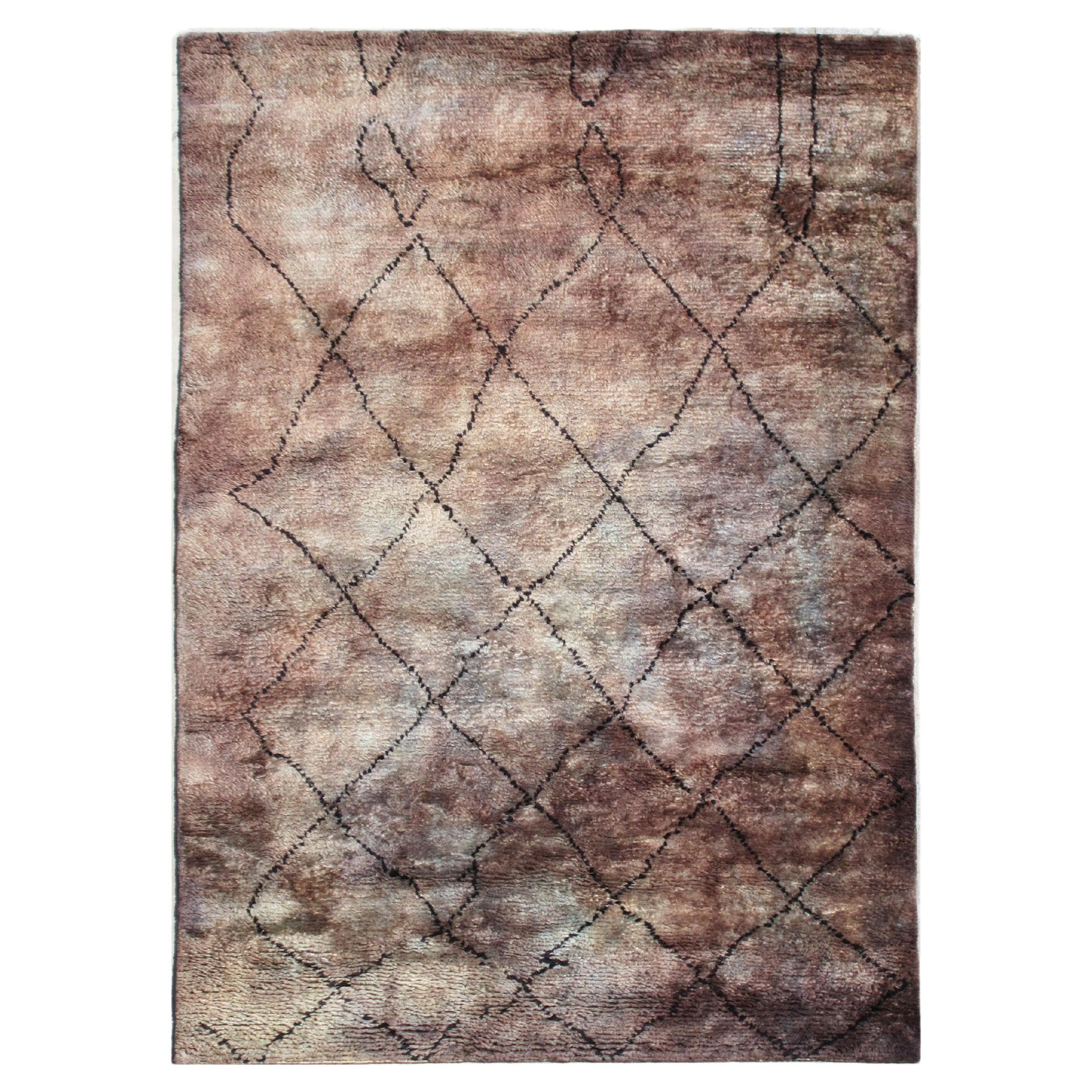 Modern MoroccanStyle Rug, 9' x 12' For Sale at 1stDibs