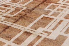 Modern Moroccan Rug – Hand-Knotted Wool with Abstract Geometric Design