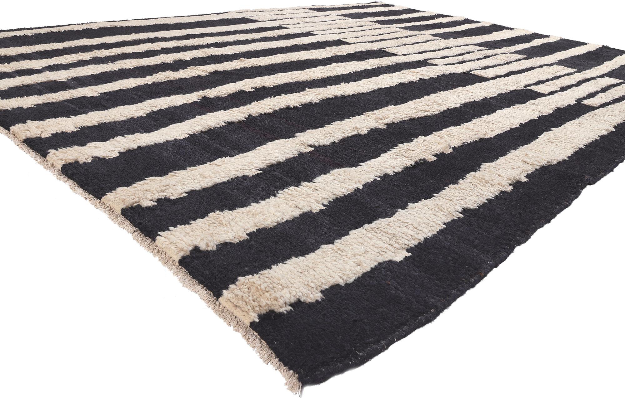 Modern Moroccan Rug Inspired by Josef Albers with Holistic Bauhaus Design For Sale 3