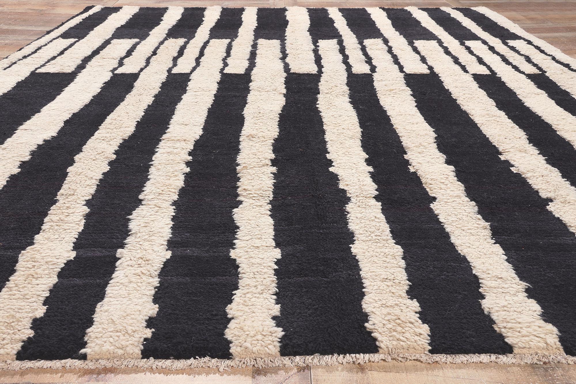 Modern Moroccan Rug Inspired by Josef Albers with Holistic Bauhaus Design In New Condition For Sale In Dallas, TX