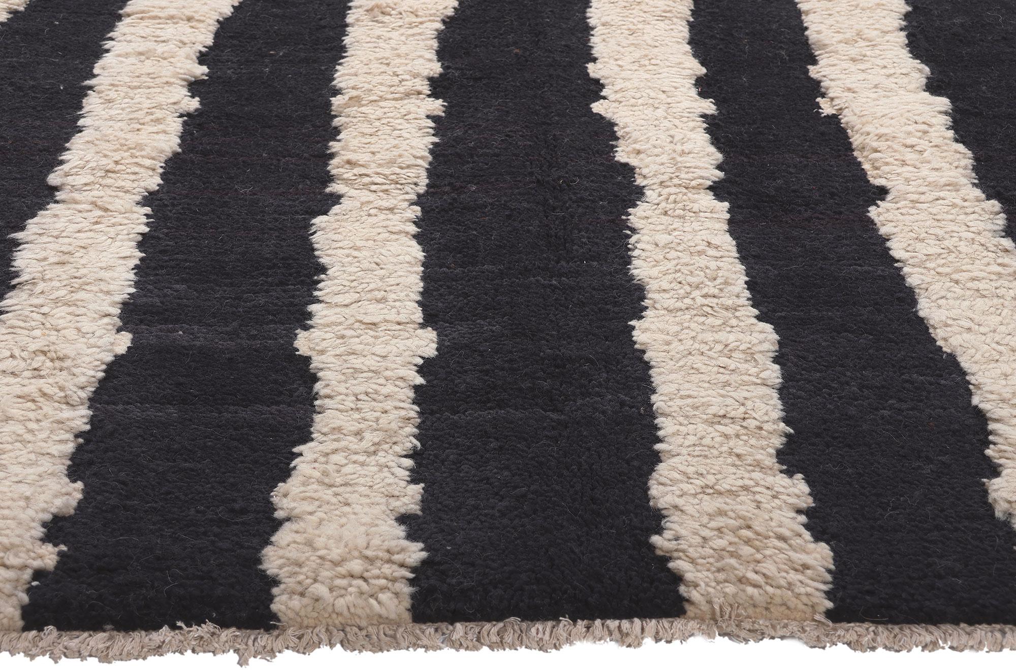 Modern Moroccan Rug Inspired by Josef Albers with Holistic Bauhaus Design For Sale 1