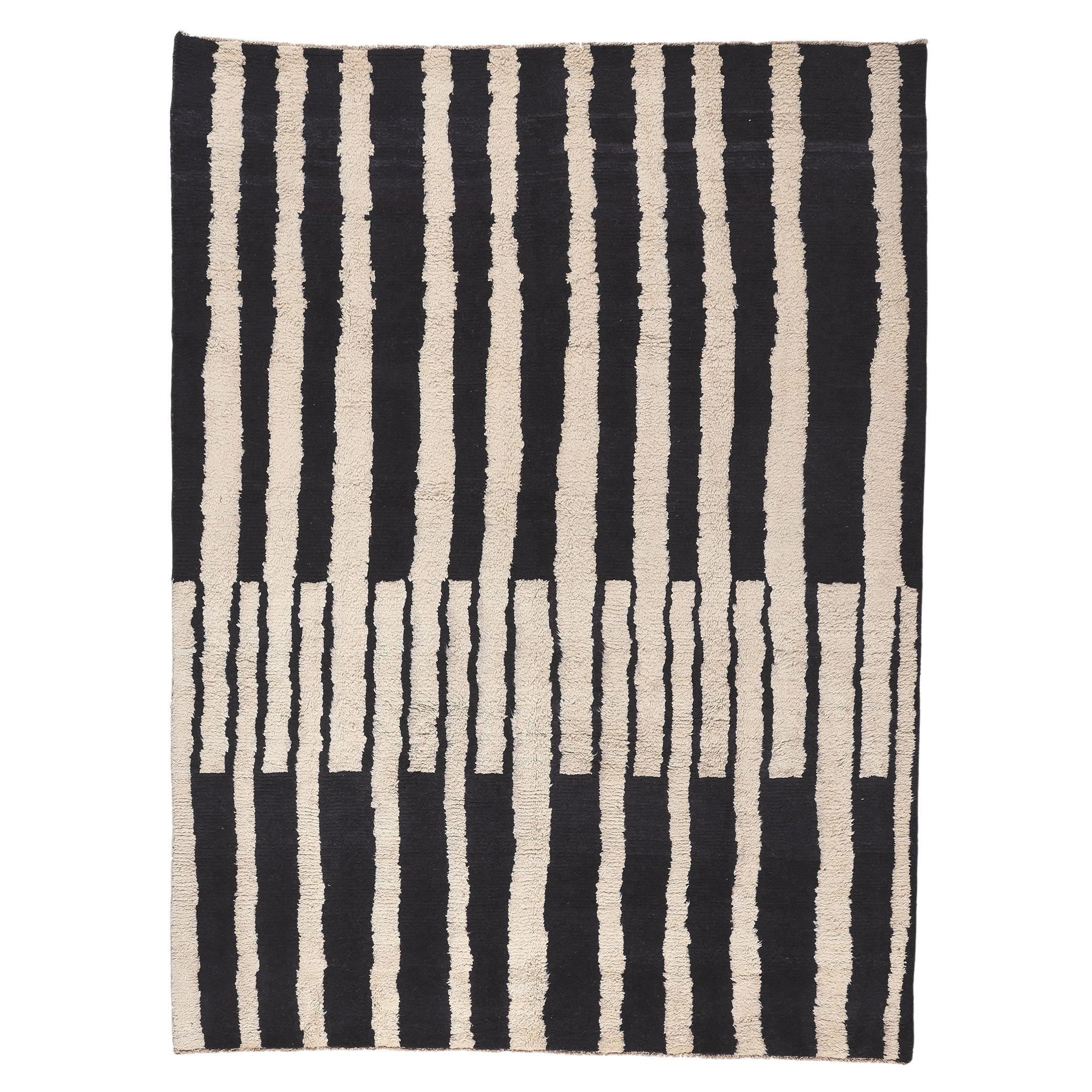 Modern Moroccan Rug Inspired by Josef Albers with Holistic Bauhaus Design For Sale