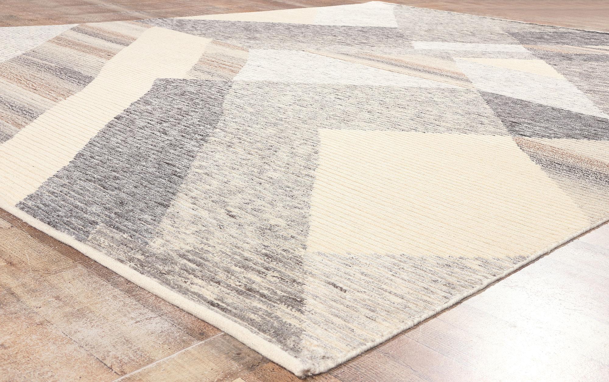 Modern Moroccan Rug Inspired by Paul Klee, Cubism Meets Cozy Cohesiveness In New Condition For Sale In Dallas, TX
