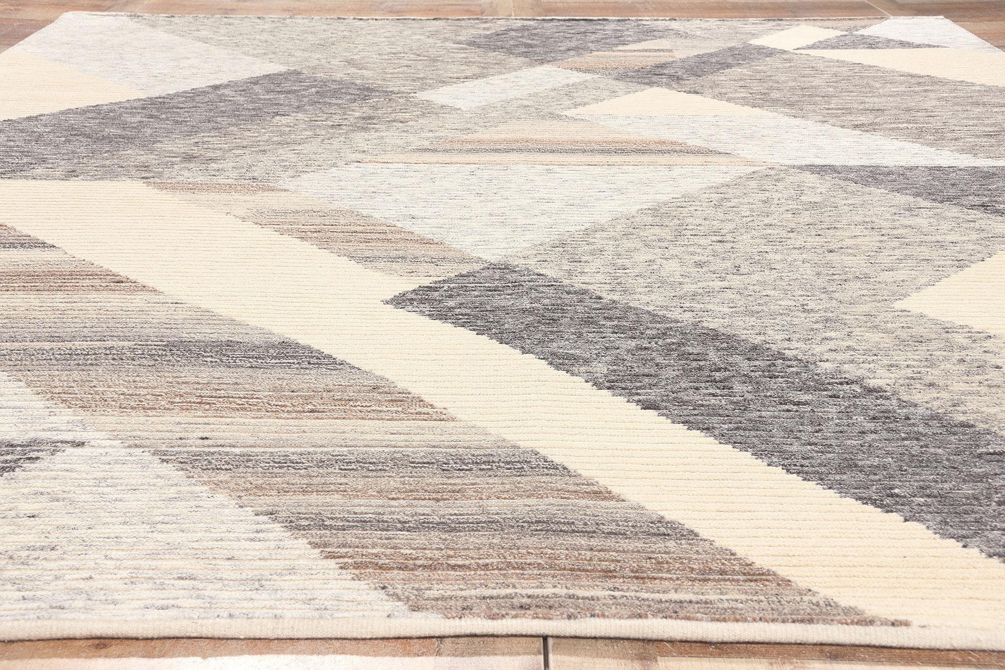 Contemporary Modern Moroccan Rug Inspired by Paul Klee, Cubism Meets Cozy Cohesiveness For Sale