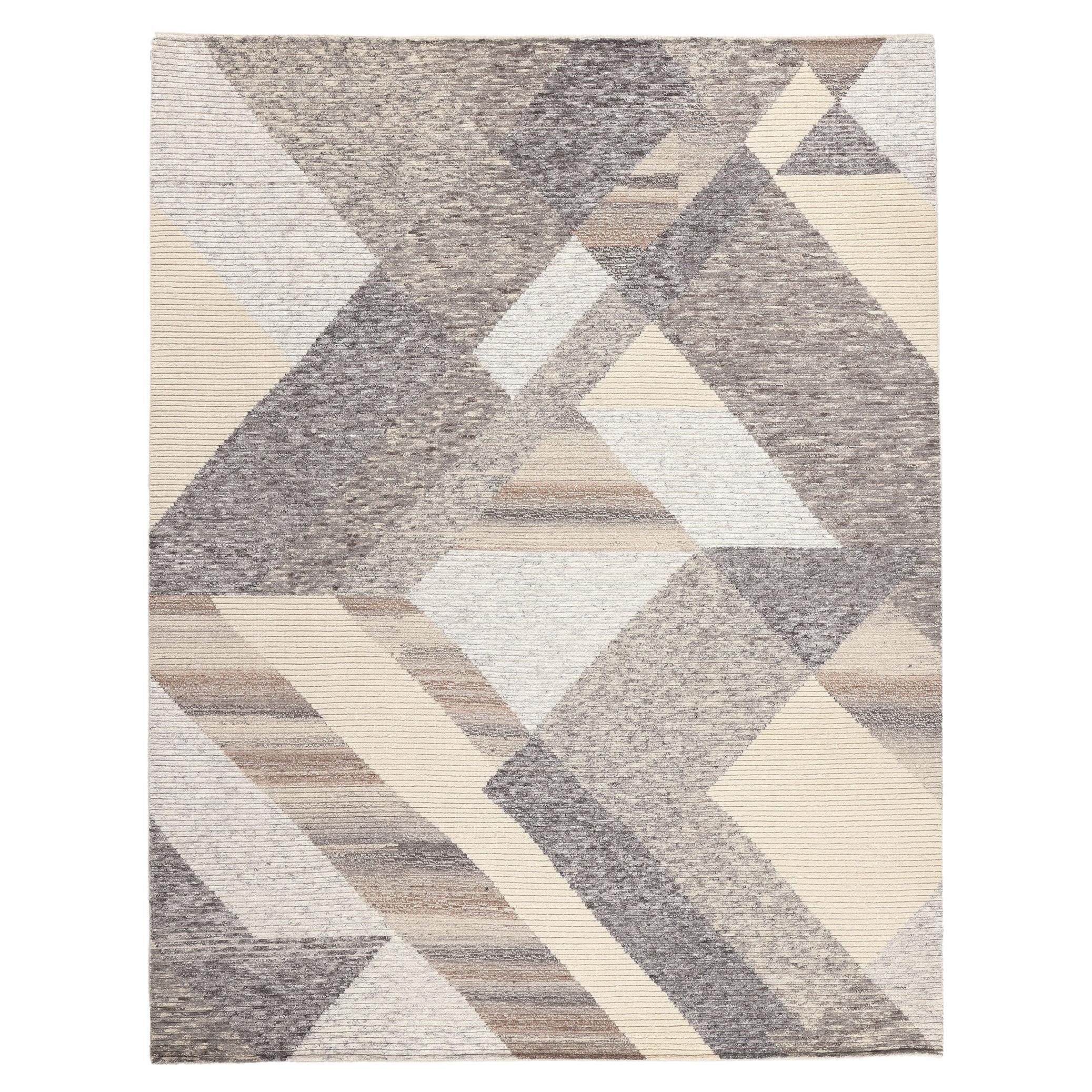 Modern Moroccan Rug Inspired by Paul Klee, Cubism Meets Cozy Cohesiveness For Sale