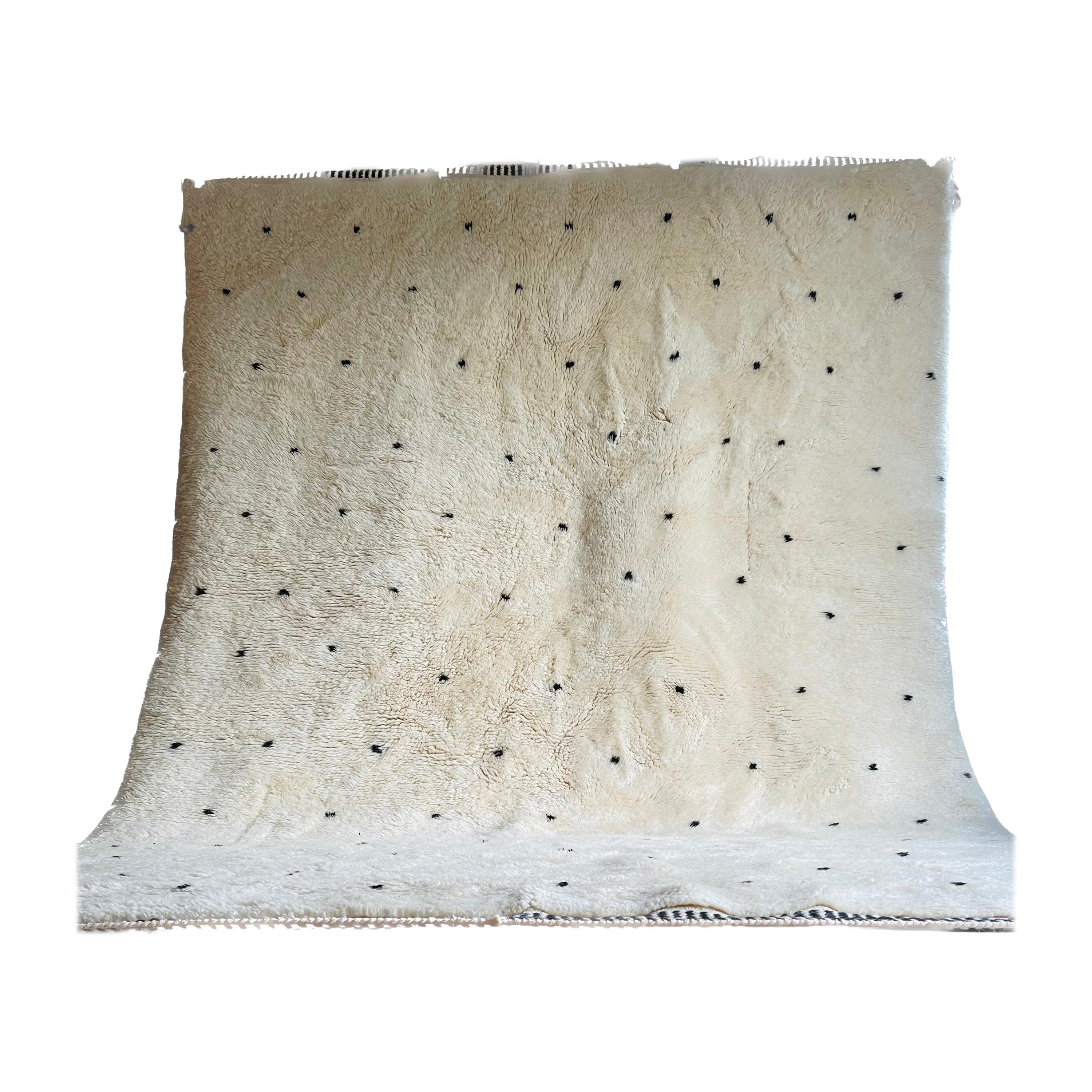 Modern Moroccan Rug Natural Wool by French Designer