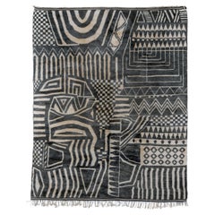 Modern Moroccan Rug with African Inspired Design