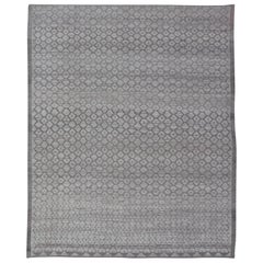 Moderner marokkanischer Teppich mit durchgehendem subgeometrischem Muster von Keivan Woven Arts