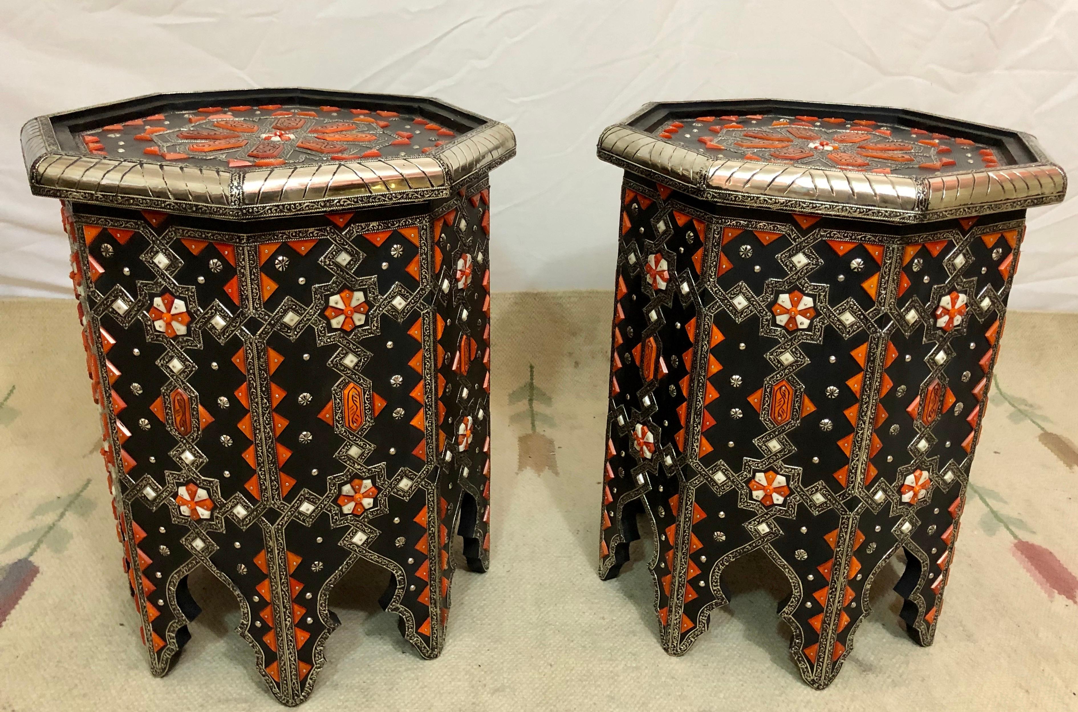 moroccan end tables