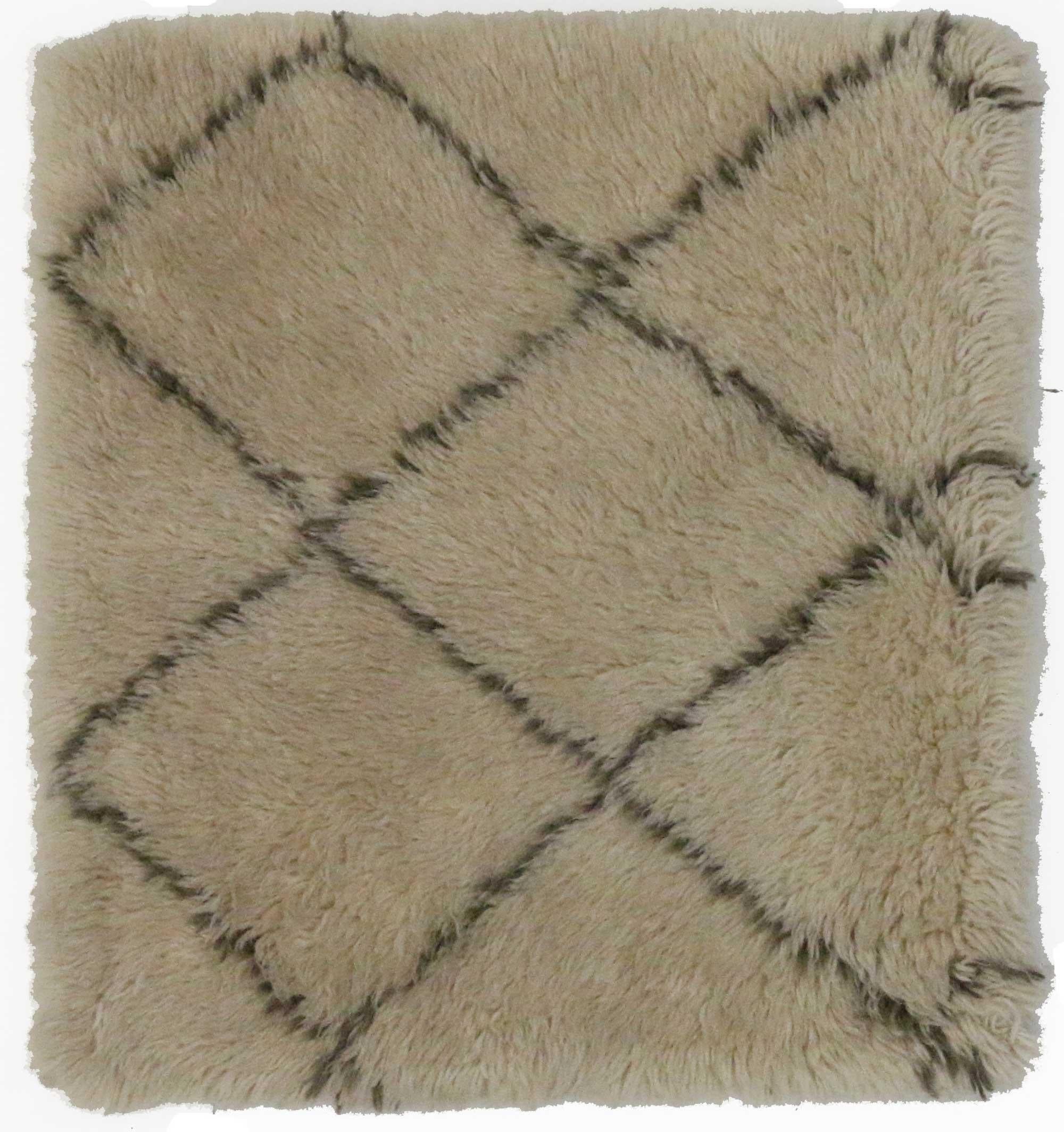 Hand-Knotted Modern Moroccan Style Accent Rug For Sale