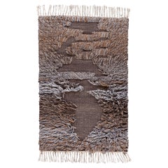 Modern Moroccan Style Brown Handmade Custom Wool Rug
