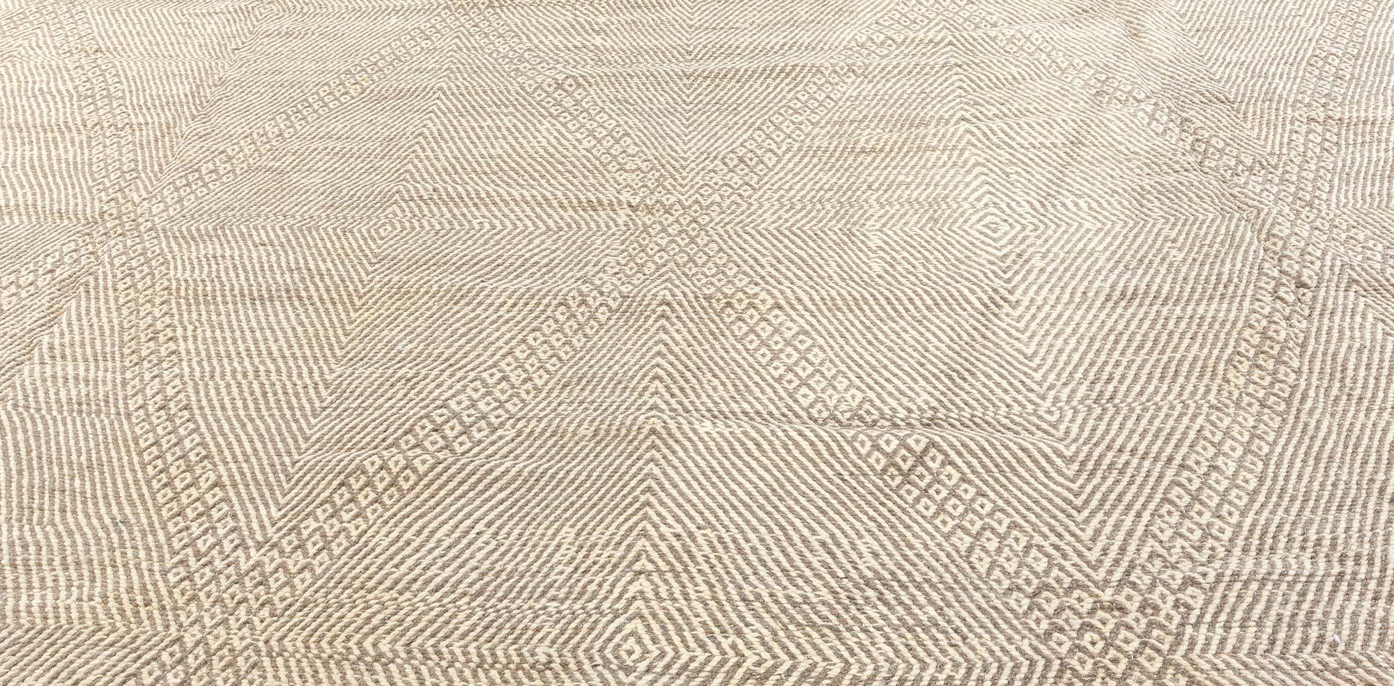 Tessuto a mano Tappeto in lana a trama piatta in stile marocchino moderno di Doris Leslie Blau in vendita