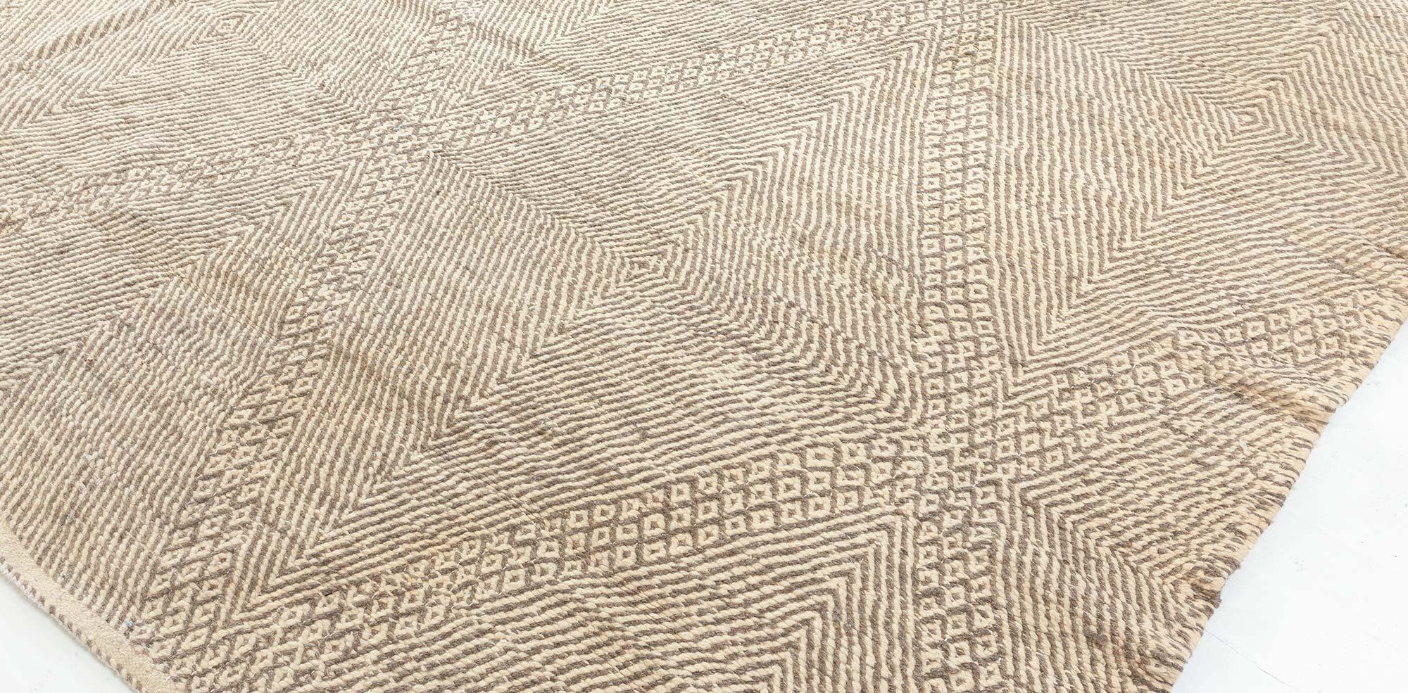 Lana Tappeto in lana a trama piatta in stile marocchino moderno di Doris Leslie Blau in vendita
