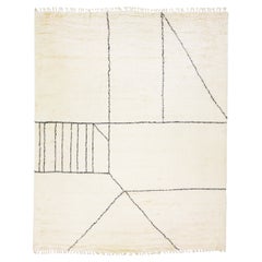 Modern Moroccan Style Handmade Abstract Designed Wool Rug by Apadana