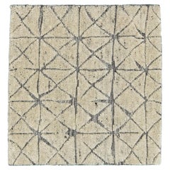 Modern Moroccan Style Handmade Beige/Gray Custom Wool Rug
