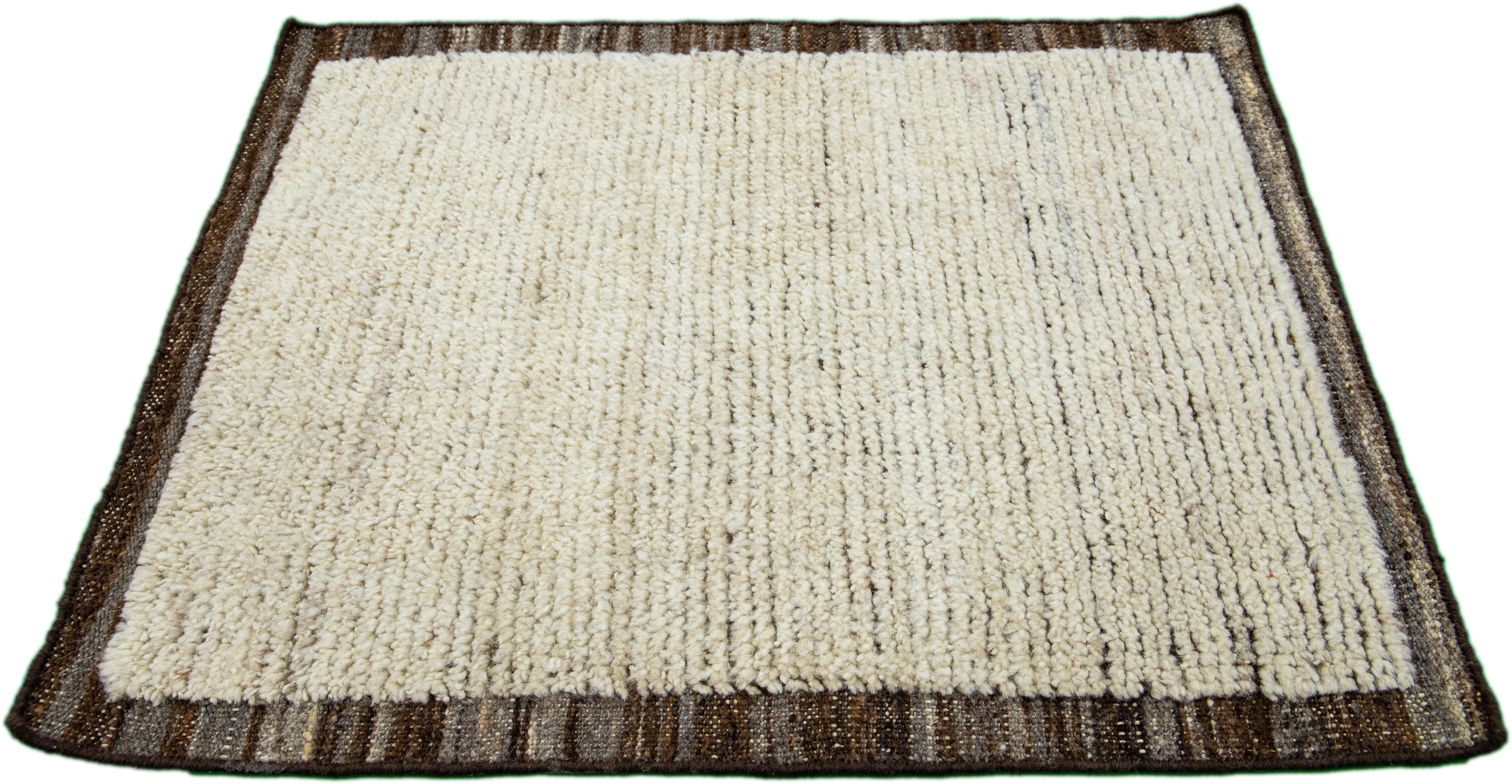 Apadana's Modern Moroccan Style custom wool rug. Custom sizes and colors made-to-order. 

Material: 100% Wool 
Techniques: Hand-knotted
Style: Moroccan 
Lead time: Approx. 15-16 wks available 
Colors: As shown, other custom colors are