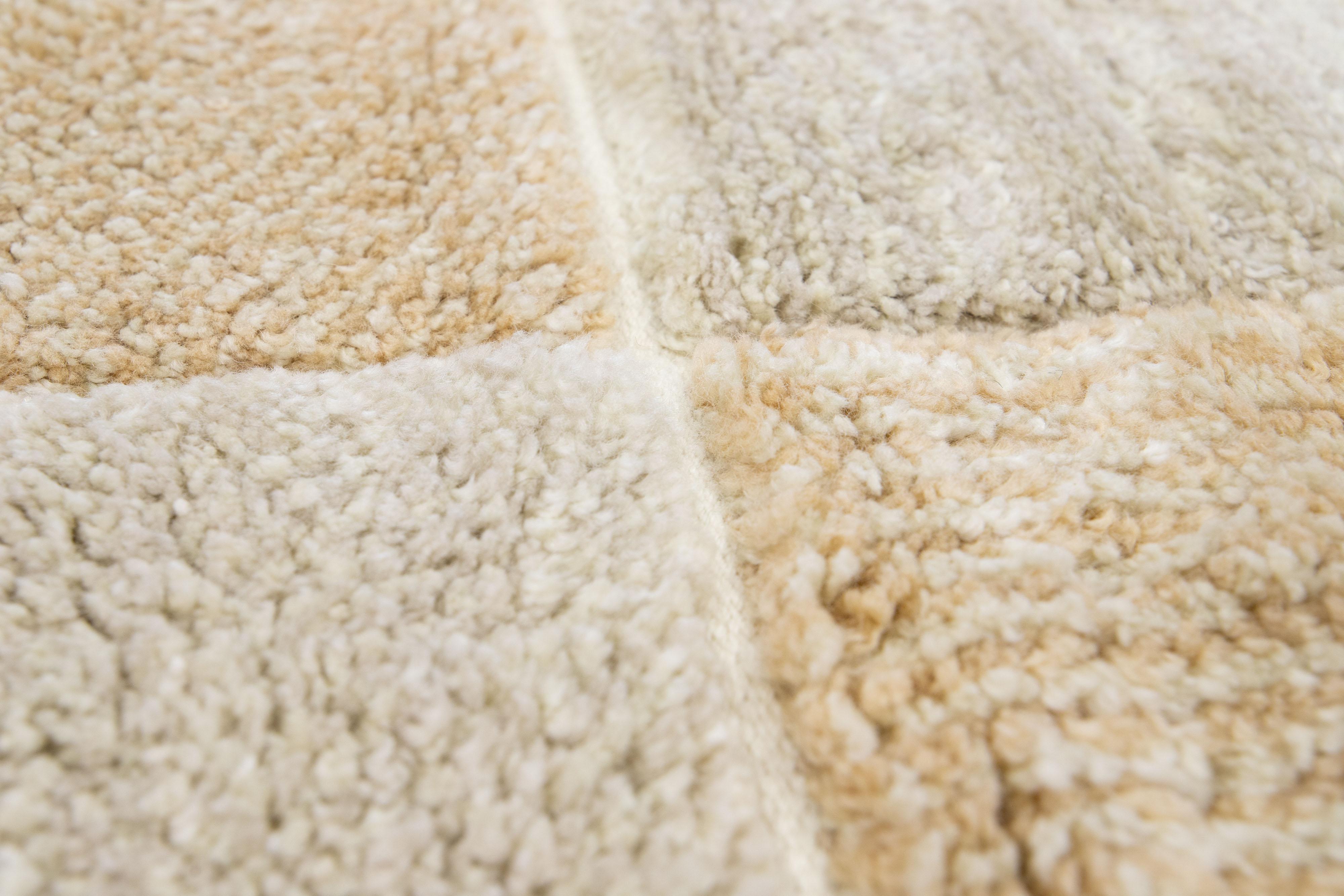 Apadana's Modern Moroccan Style wool custom rug. Custom sizes and colors made-to-order.

Material: Wool.
Techniques: Hand-Loomed.
Style: Moroccan.
Lead time: Approx. 15-16 weeks available.
Colors: As shown, other custom colors are available.
Origin: