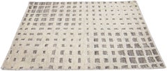 Tappeto moderno in stile marocchino fatto a mano su misura in lana beige