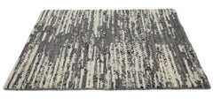 Modern Moroccan Style Handmade Custom Gray Wool Rug