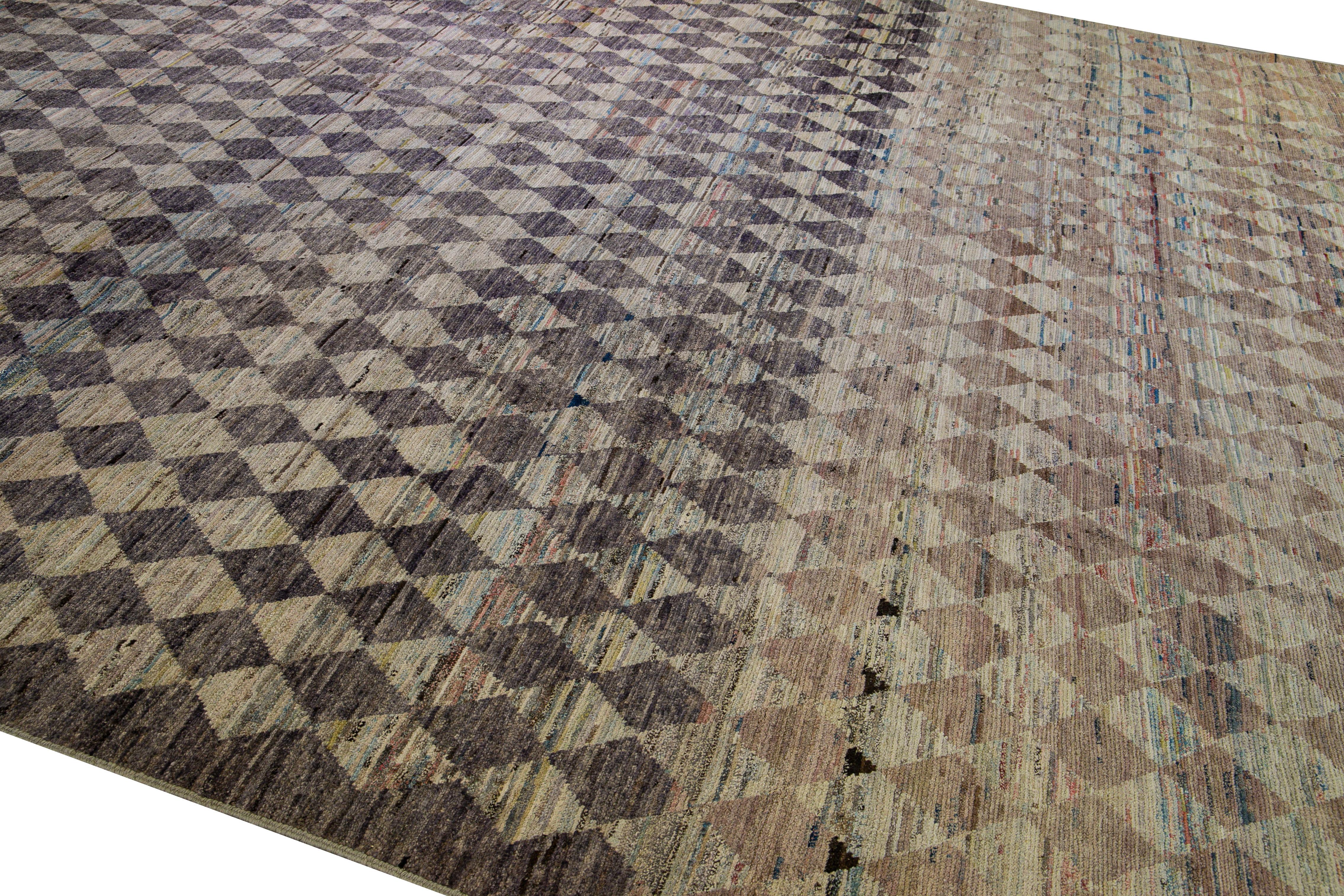 diamond check rug