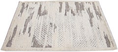Moderner marokkanischer Stil Handgefertigter grauer Wollteppich