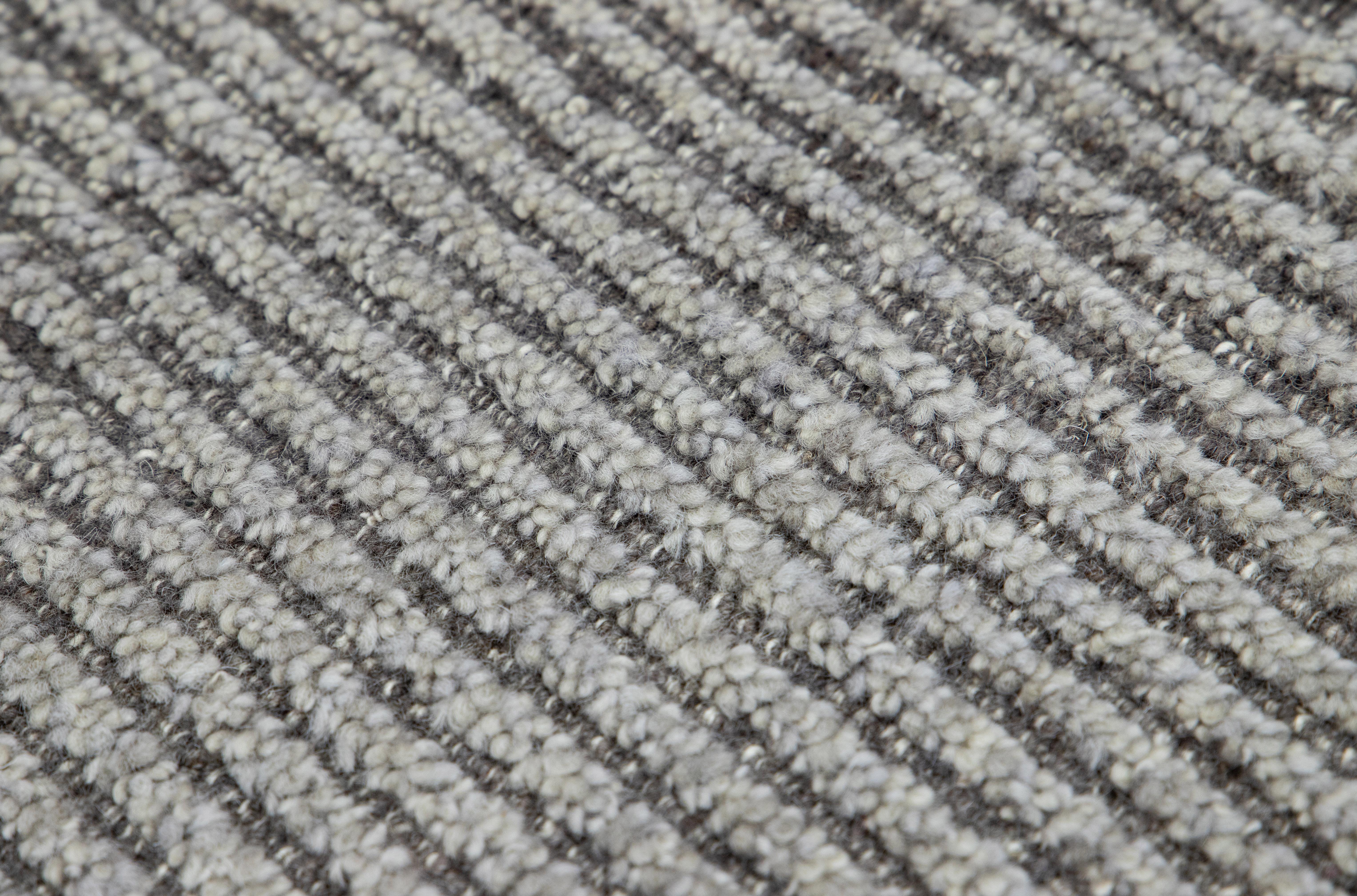 Hand-Knotted Modern Moroccan Style Handmade Gray Custom Wool Rug For Sale